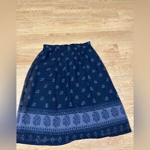 Sag Harbor Navy Floral Maxi Skirt